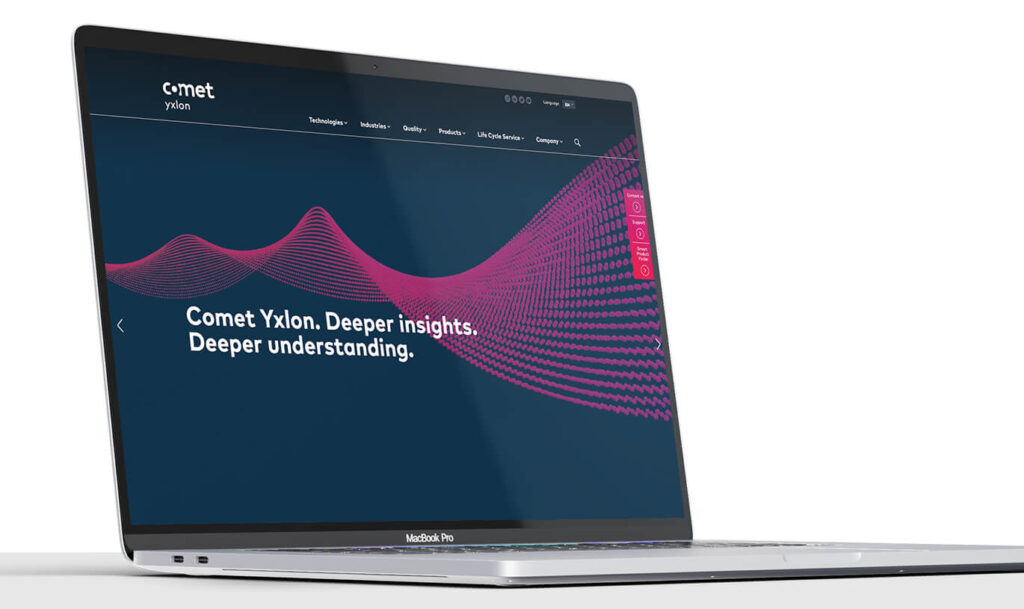 Verinion – Digital & Online, Kunde Comet Yxlon