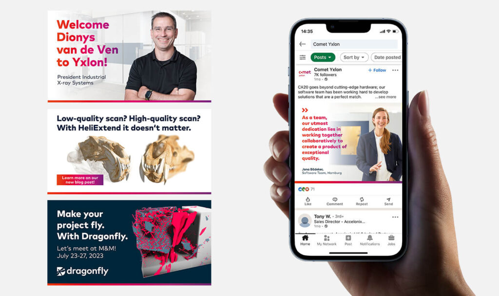 Verinion – Digital & Online, Kunde Comet Yxlon
